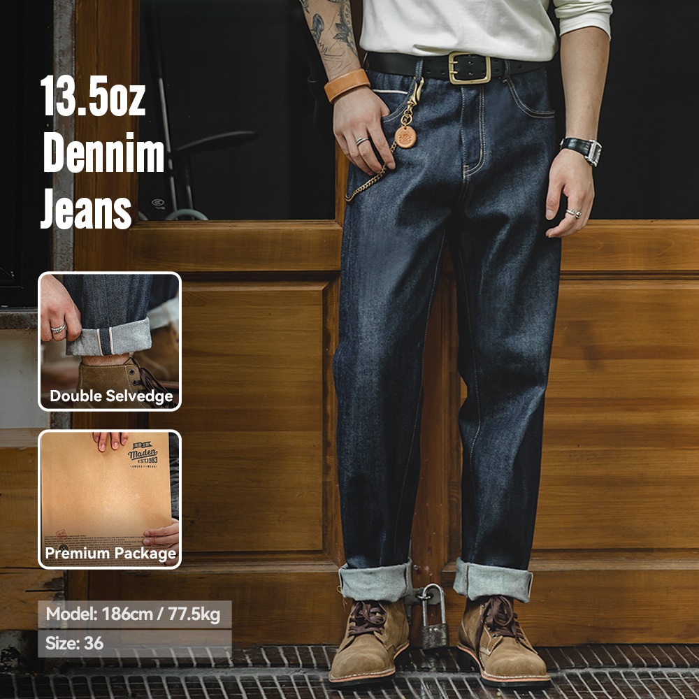 Levis Jeans 501 - Maden خمر 13.5oz الوزن الثقيل Selvedge
