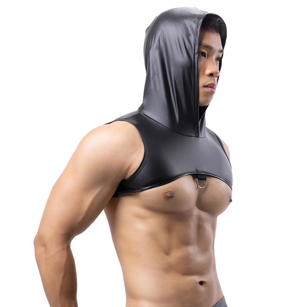 Tank Top Muscle - الرجال فو الجلود مقنعين اللياقة البدنية