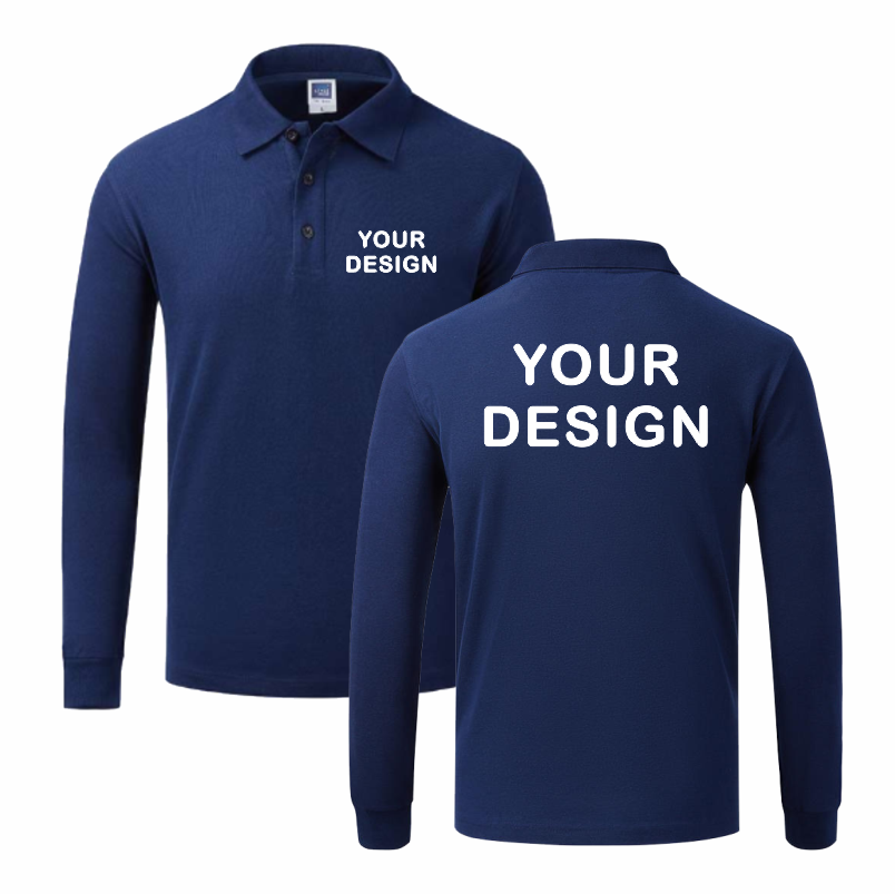 Polo Shirt Pique - قميص بولو بأكمام طويلة للرجال والنساء،