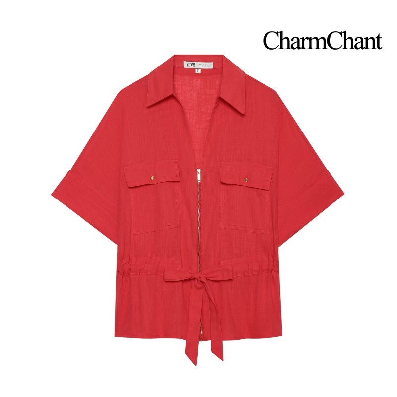 طقم نسائي من CHARMCHANT مكون م - مراجعة Short Linen Drawstring وسعره