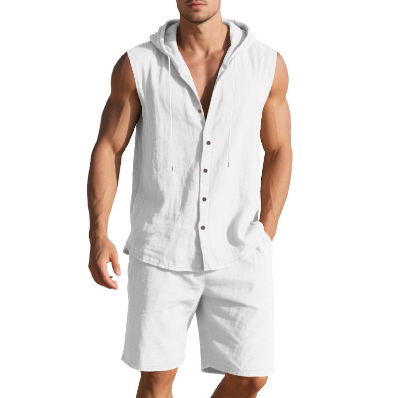 طقم صيفي رجالي غير رسمي من قطع - مراجعة Linen Shirt Breathable وسعره