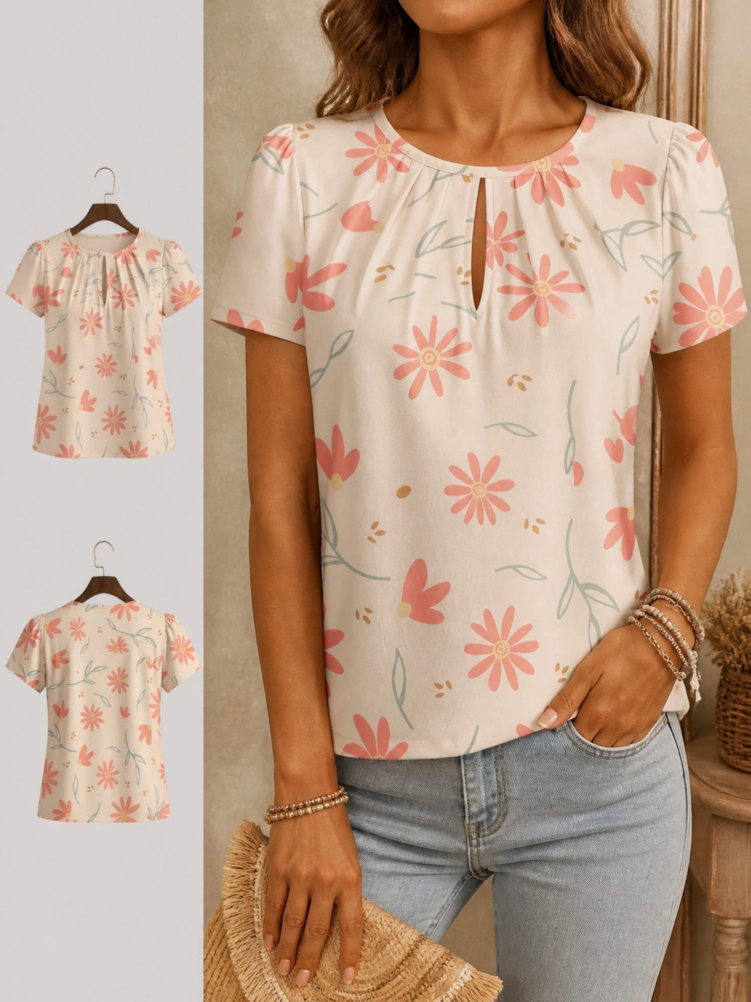 قميص نسائي أنيق جديد لعام 2026 - مراجعة Resort Shirt Floral وسعره