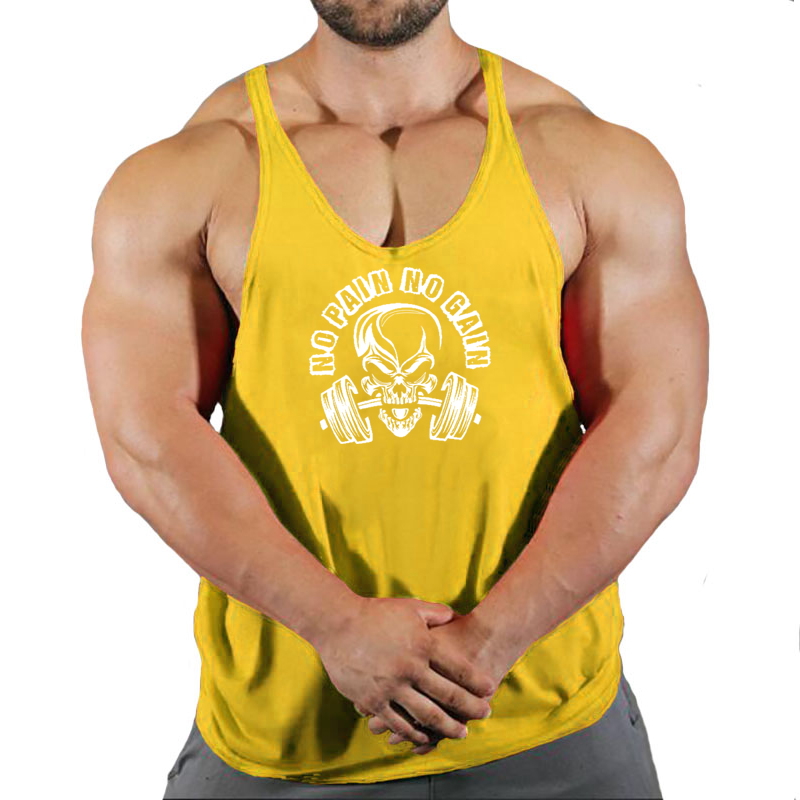 قميص رجالي قطني مطبوع بدون أكم - مراجعة Tank Top Muscle وسعره