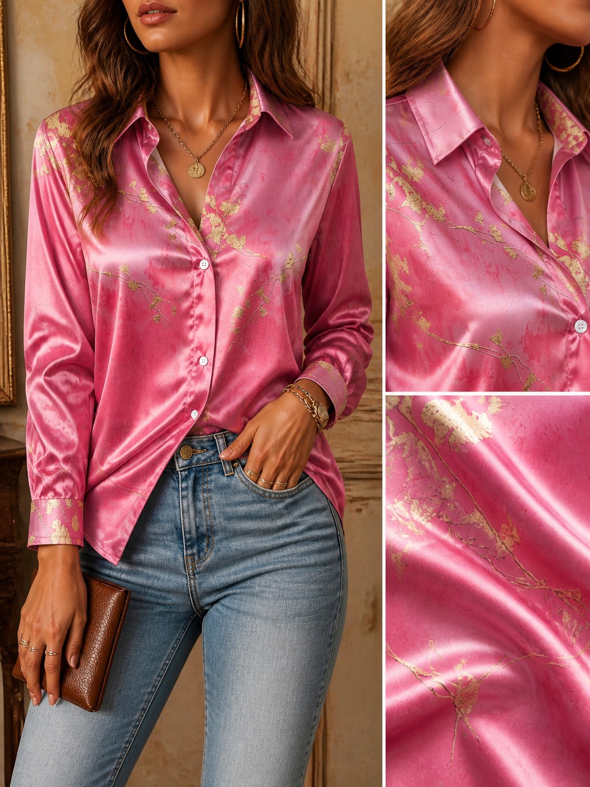 كارديجان نسائي بأكمام طويلة وط - مراجعة Resort Shirt Floral وسعره