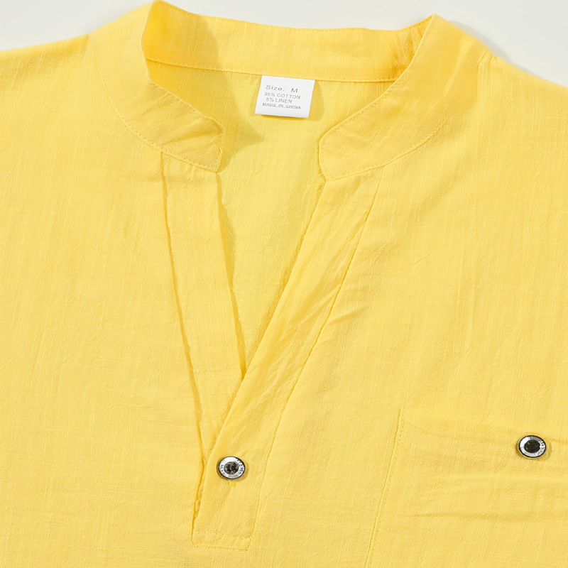 قميص هينلي رجالي من القطن والك - مراجعة Linen Shirt Breathable وسعره