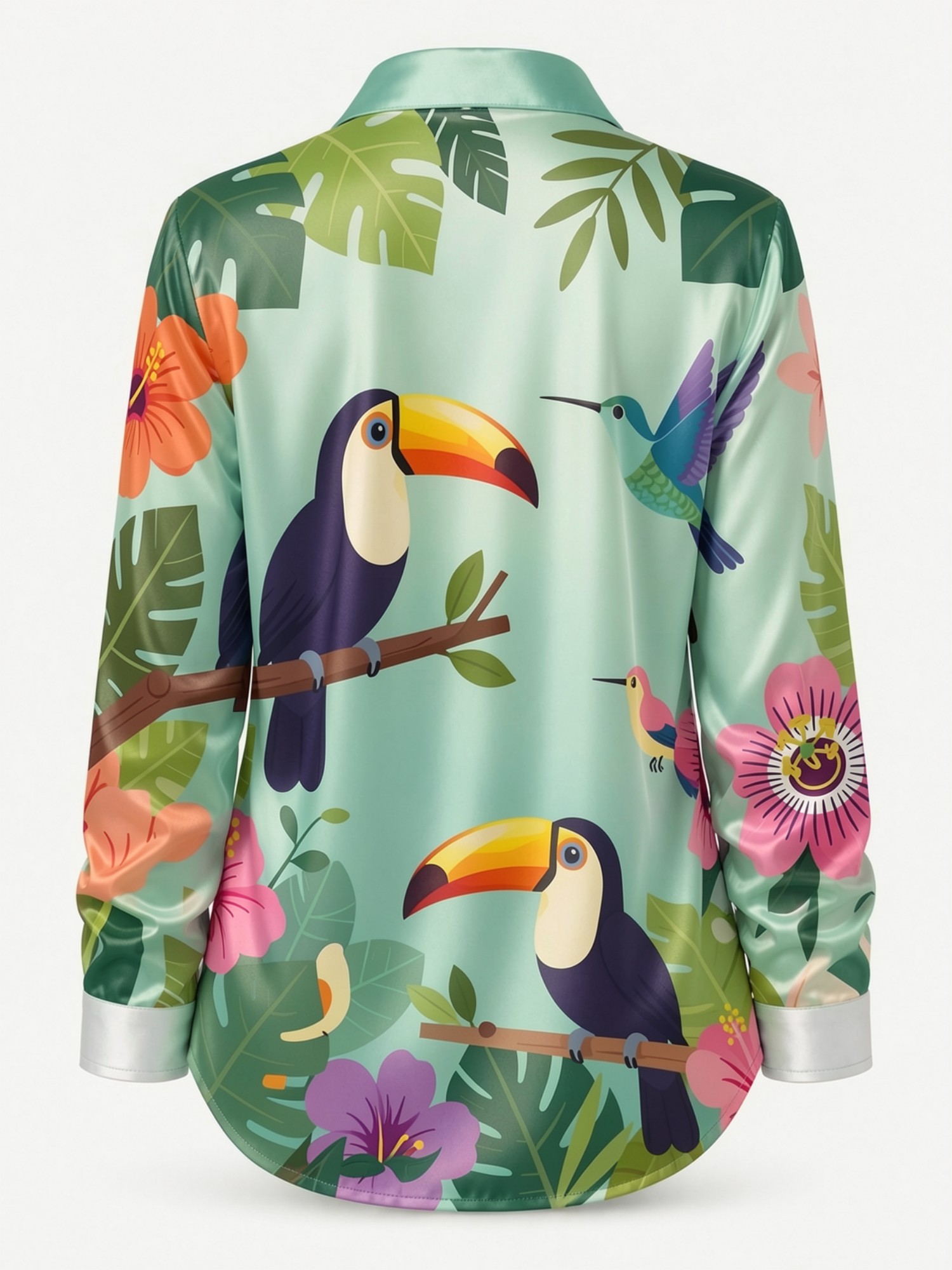 قميص ساتان نسائي بأزرار بتصميم - مراجعة Resort Shirt Floral وسعره