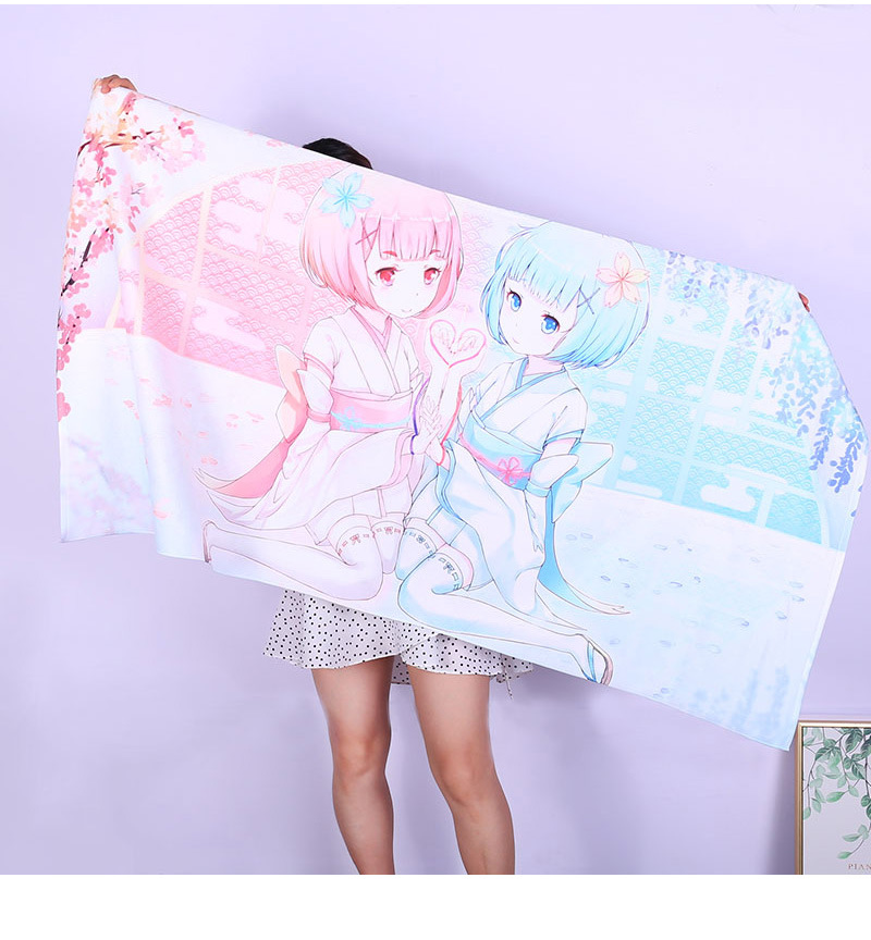 منشفة بتصميم أنيمي ريم للأطفال - مراجعة Beach Towel Large وسعره