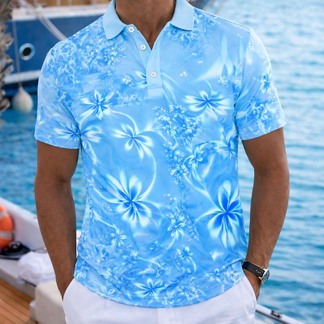 قميص بولو رجالي صيفي 2026 بتصم - مراجعة Resort Shirt Floral وسعره