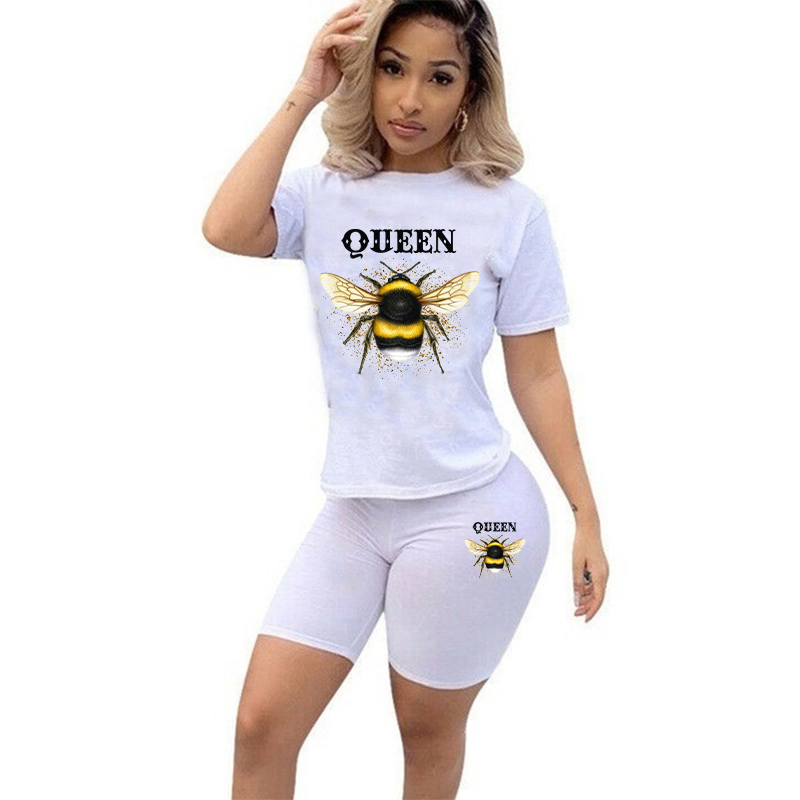 طقم صيفي نسائي مكون من قطعتين  - مراجعة Tee Graphic Print وسعره