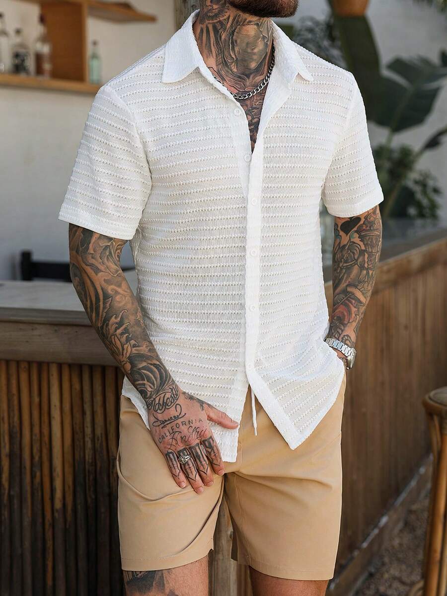 طقم صيفي رجالي من جينلوند بلون - مراجعة Resort Shirt Floral وسعره